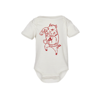 Youth Vintage Razorback Tee: Vintage White + Cardinal