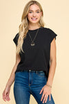 Short Sleeve Black Top