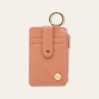 Woven Keychain Wallet-Rose