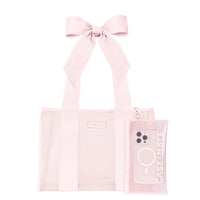 Medium Jelly Tote Bag-Ballet Pink Bow