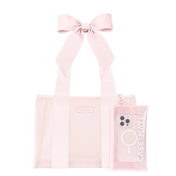 Medium Jelly Tote Bag-Ballet Pink Bow