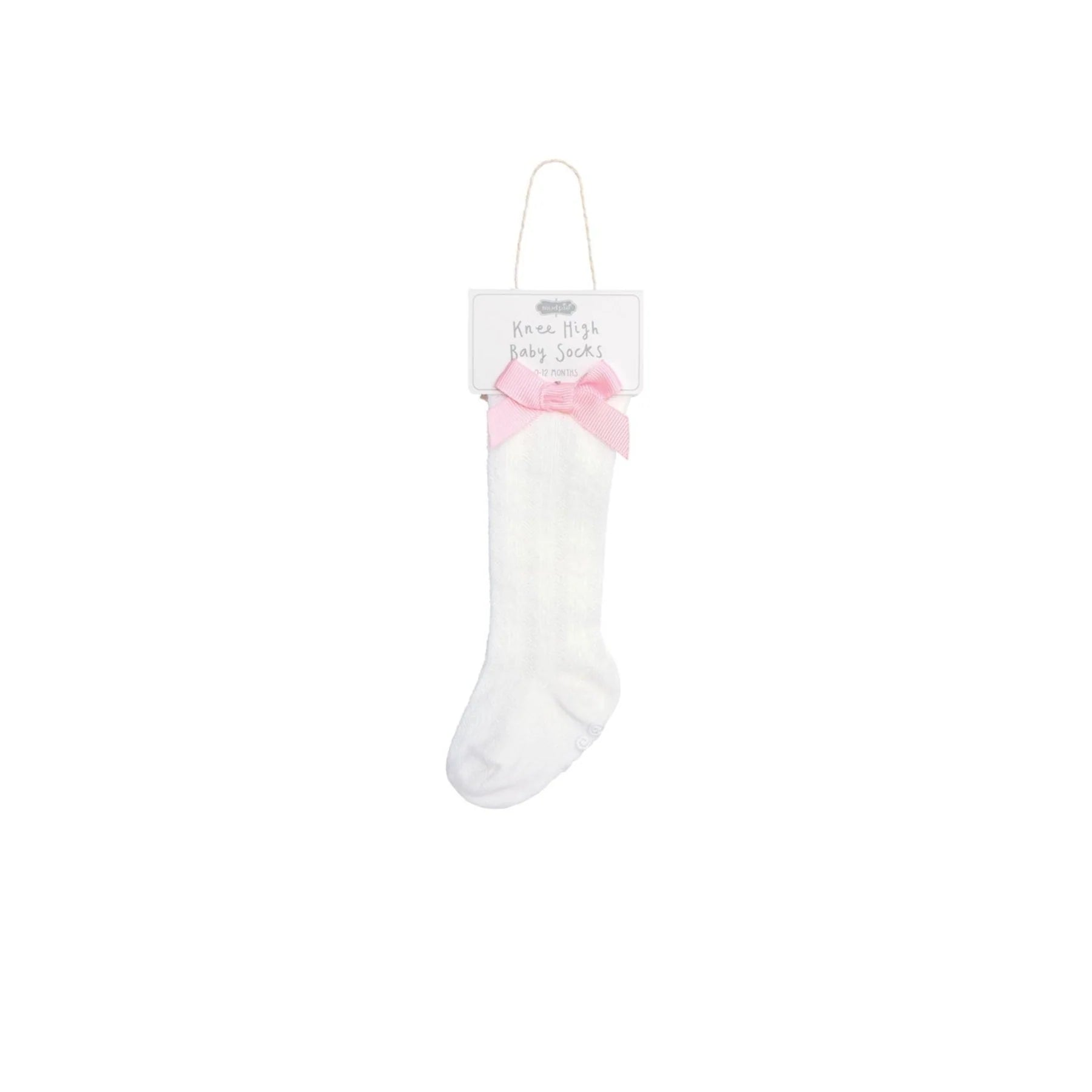 Pink Bow Tall Socks