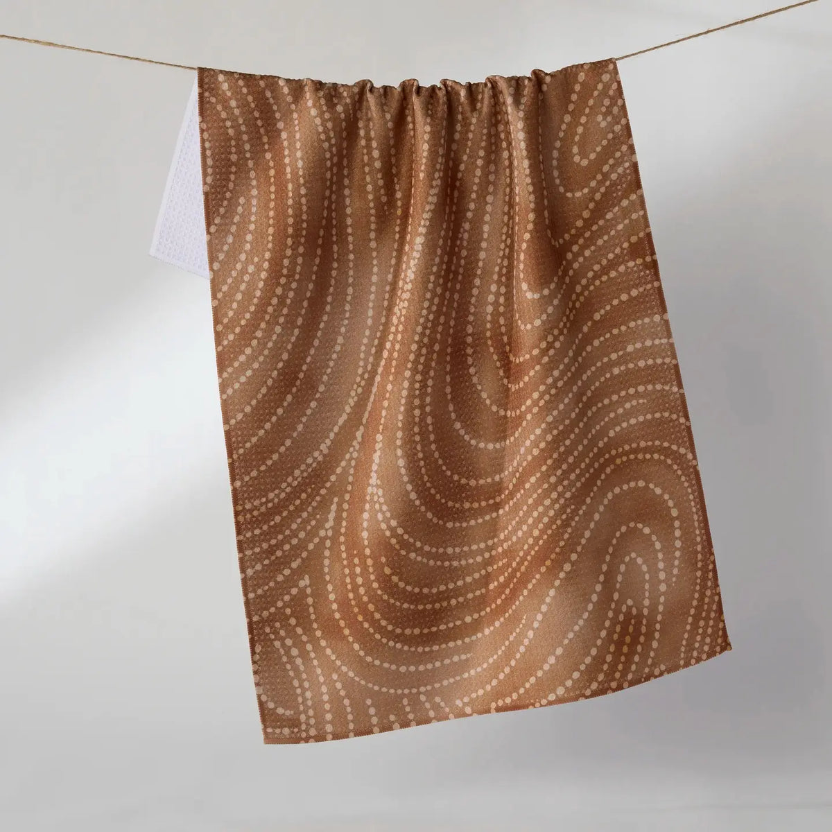 Geometry Tea Towel - Cinnamon Swirl