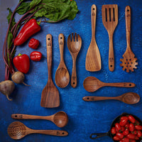 10 pcs Wooden Spoon Set