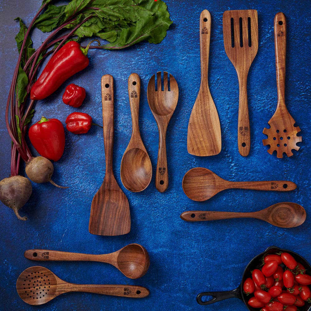 10 pcs Wooden Spoon Set