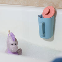 Pink Bathtime Brush + Blue Cup