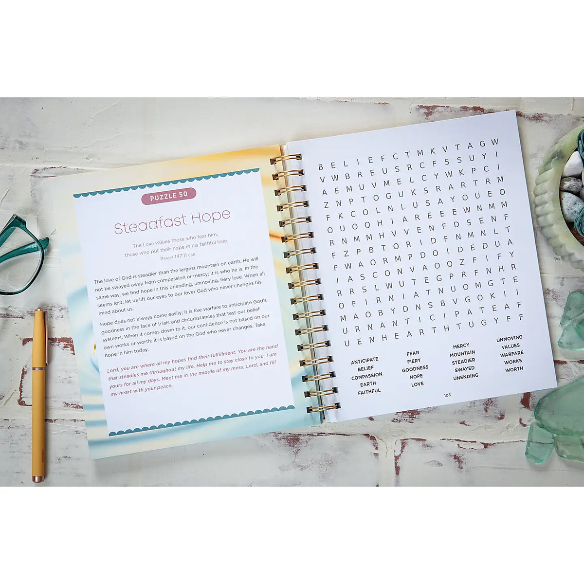 100 Days of Strength For Depression & Anxiety (Word Search)