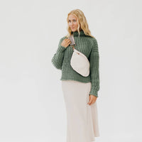 Westlyn Woven Bum Bag: Cream