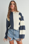 Navy/ Ivory Sweater