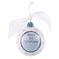 Baby's 1st Blue Rocking Horse Ornament