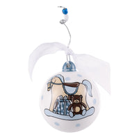 Baby's 1st Blue Rocking Horse Ornament
