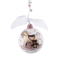 Baby's 1st Pink Rocking Horse Ornament