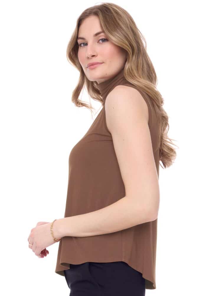 Kali Sleeveless High Collar Tank
