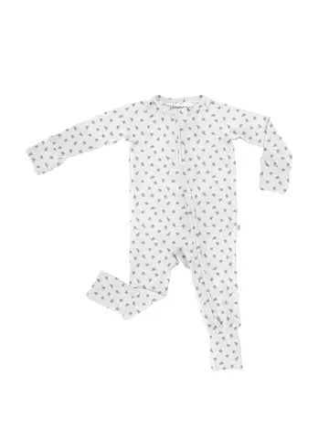 Lilac Buds Long Sleeve Convertible Zip Pjs