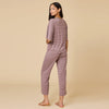 Dream Relaxed V-neck with Capri Lounge Set-Driftwood Stripe
