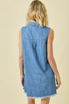 Sleeveless Denim Shirt Dress