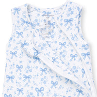 Blue Bows And Flowers Sleep Bag