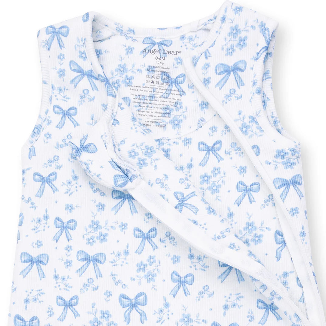 Blue Bows And Flowers Sleep Bag