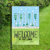 Paddles Welcome to the Lake Garden Flag