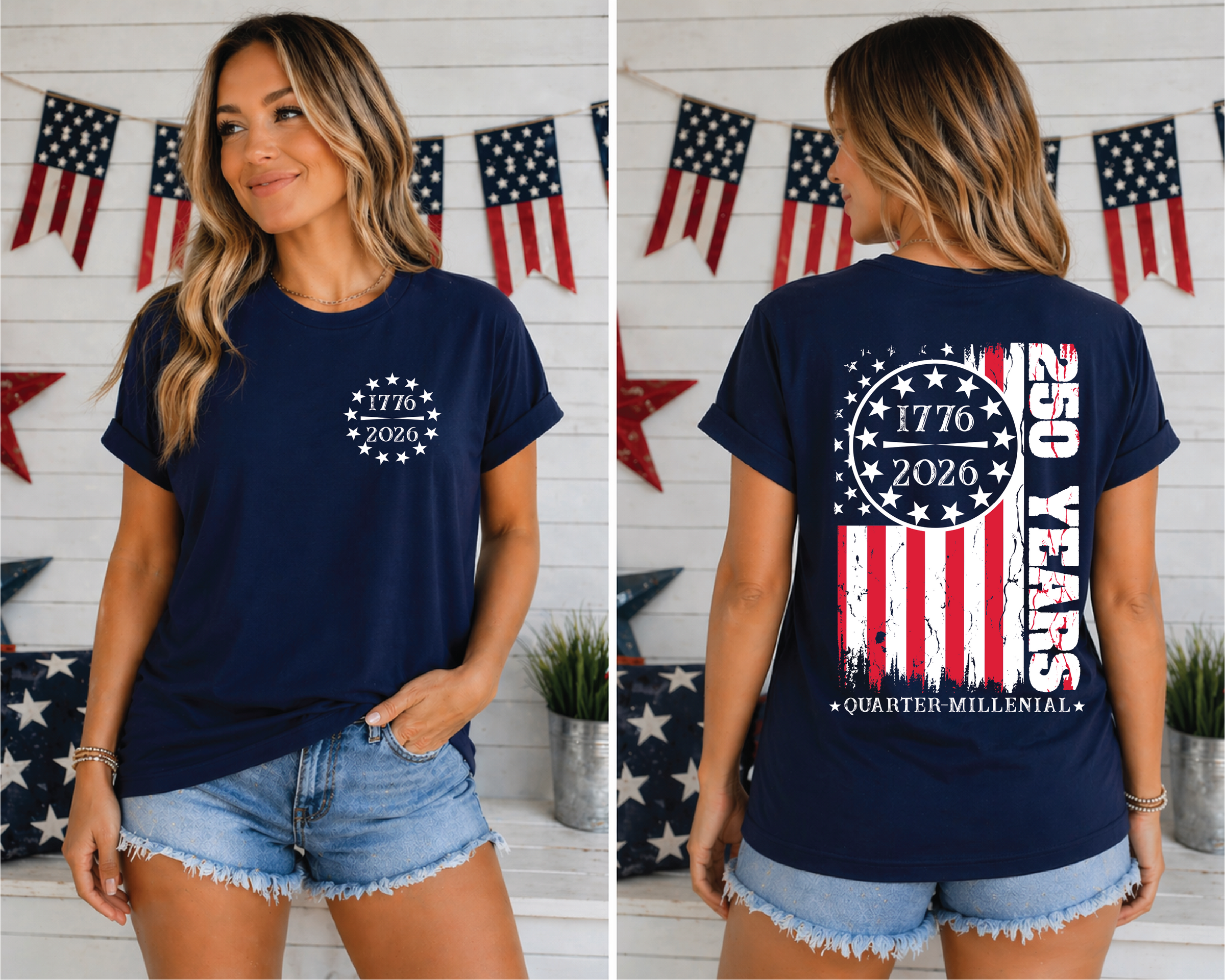 250 Years USA Flag- Unisex Tee