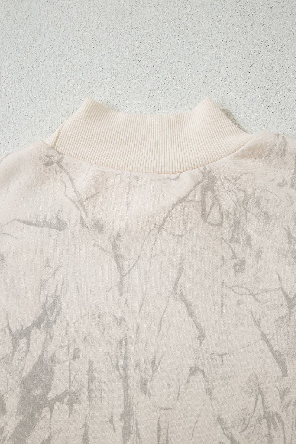 Camo Mock Neck Baggy Sweatshirt