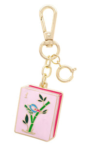 Mahjong Tile Enamel Bag Charm