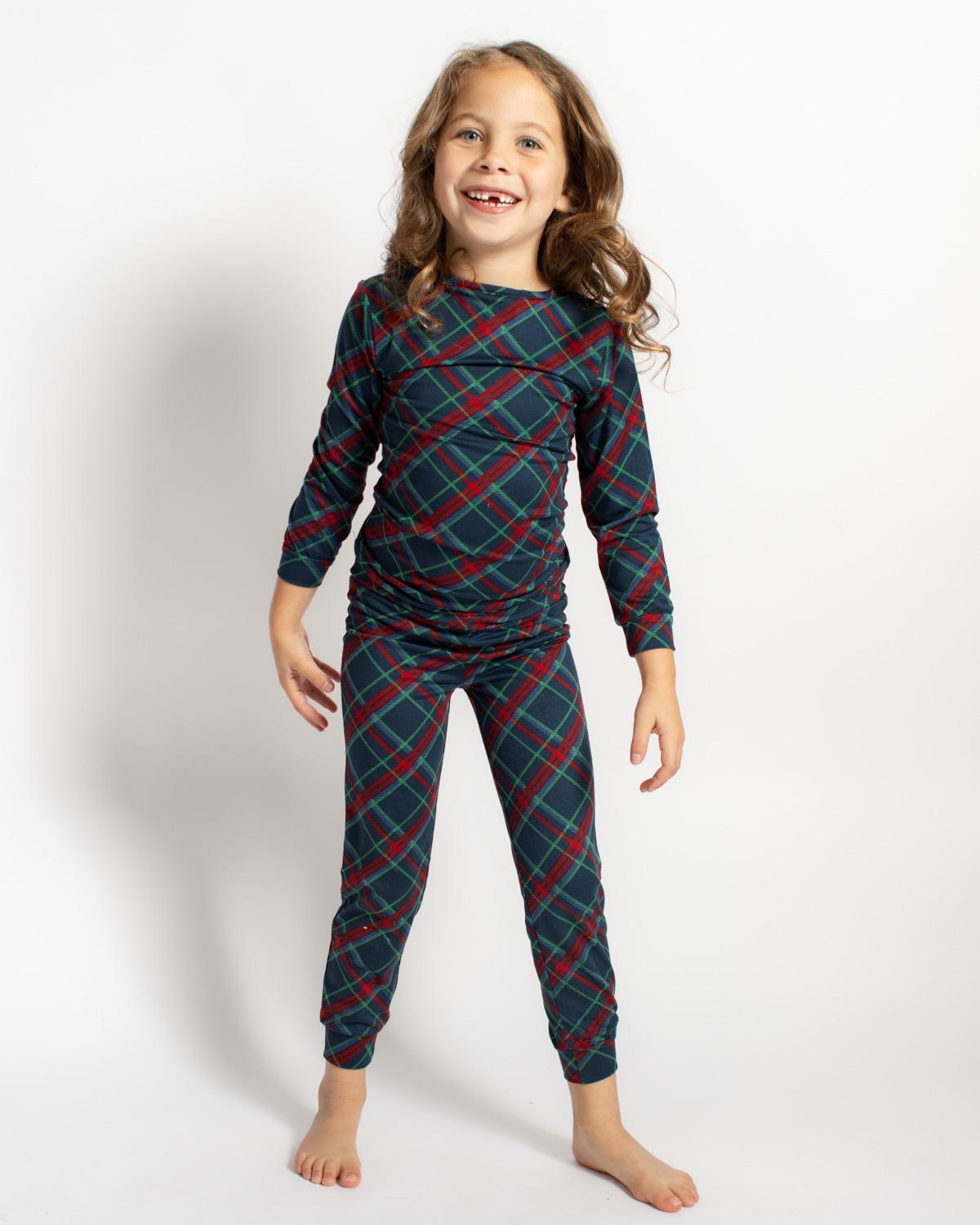 Kid's Layton Plaid Long Sleeve Pajamas