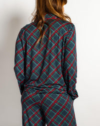 Layton Plaid Long Sleeve Button Up Pajama Pant Set