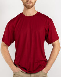 Men's Crew Neck T-Shirt Dark Red