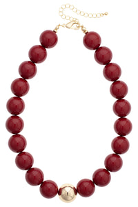 Marjorie Game Day Gumball Beaded Necklace