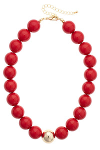 Marjorie Game Day Gumball Beaded Necklace