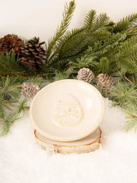 White Christmas Tidbit Plates