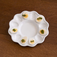 Vida Alegria Deviled Egg Platter-White