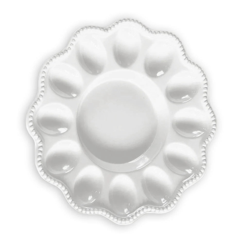 Vida Alegria Deviled Egg Platter-White
