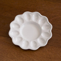 Vida Alegria Deviled Egg Platter-White
