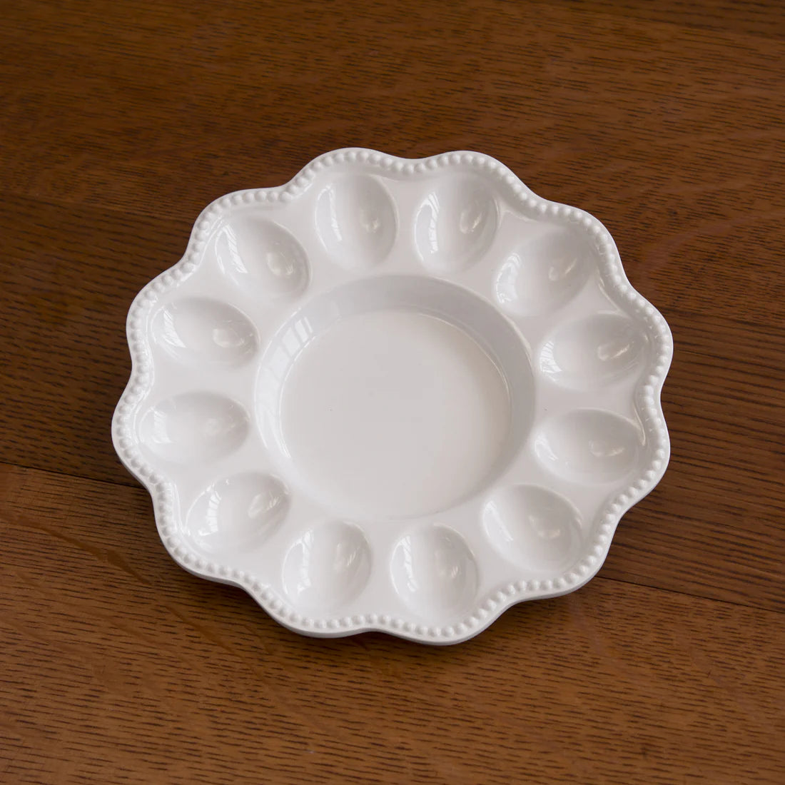 Vida Alegria Deviled Egg Platter-White