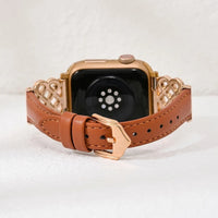 Cape Diablo Womans Braided Apple Watch Strap-Brown