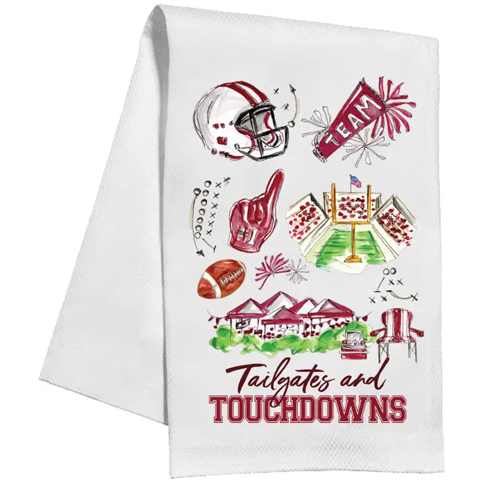 Tailgates And Touchdowns Kitchen Towel