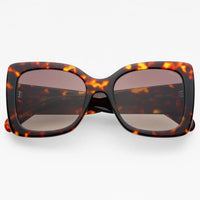 Fiona Oversized Womens Acetate Sunglasses: Dark Tortoise 220-2