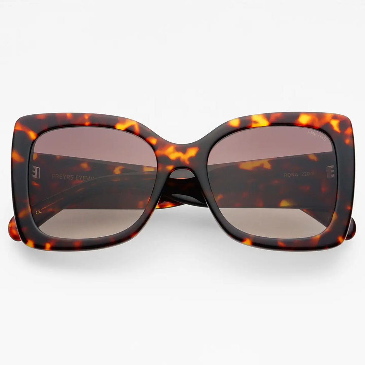 Fiona Oversized Womens Acetate Sunglasses: Dark Tortoise 220-2
