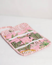 Liana Quilted Jewelry Roll-Pink/Multi
