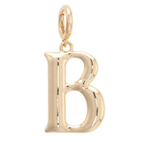 Initial Pendant Charms in Shiny Gold