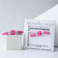 Live With Purpose- Christian Cord Bracelet