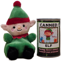 Canned Elf | Christmas Plush in a Can w/Jokes | Magical: Pop Top Lid