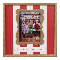 Gold Trimmed Sittin On Santa's Lap Frame