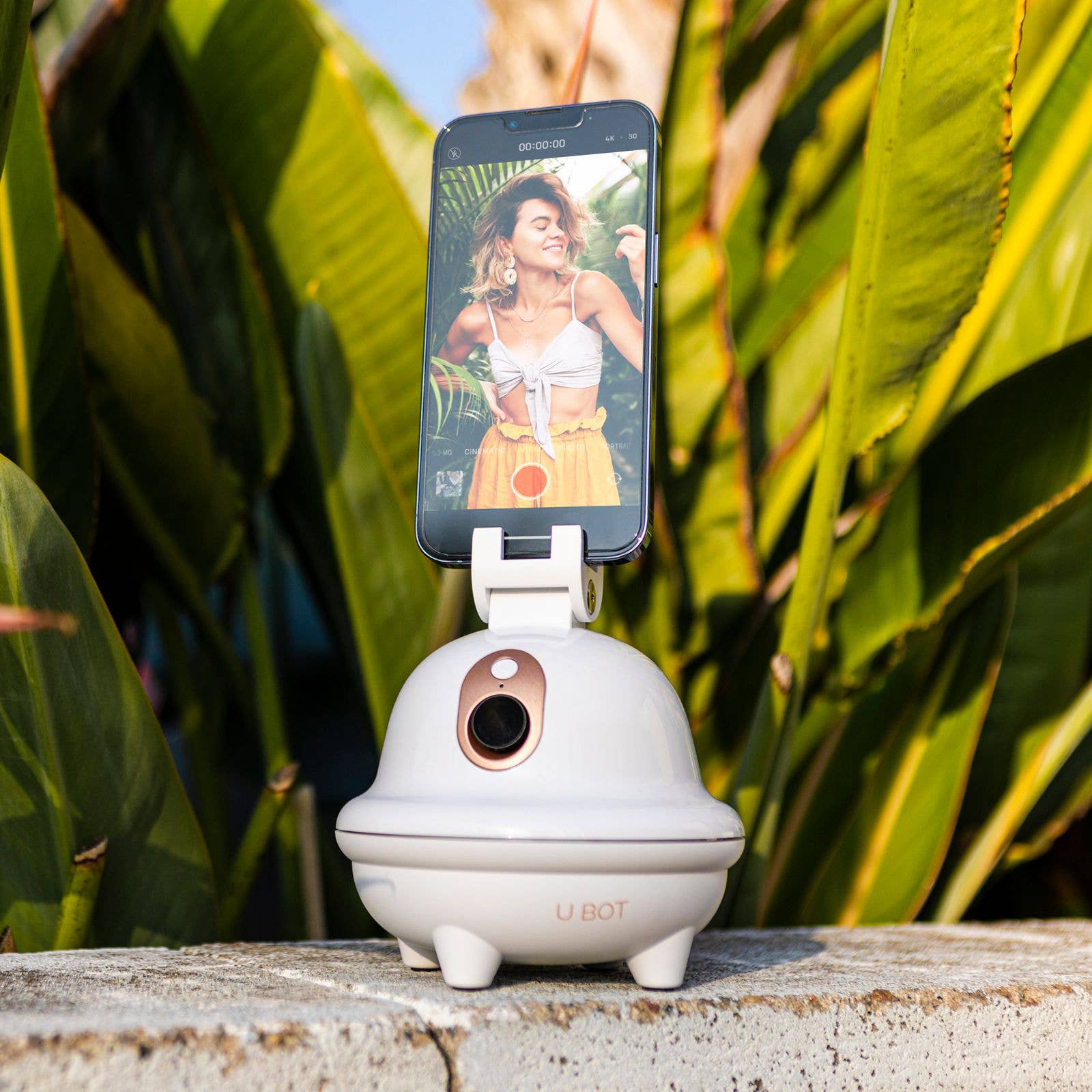 U BOT - Camera Bot with Smart Facial Recognition-Black