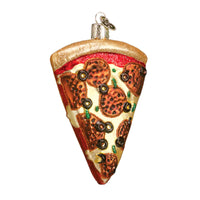 Pizza Slice Glass Ornament