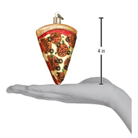 Pizza Slice Glass Ornament