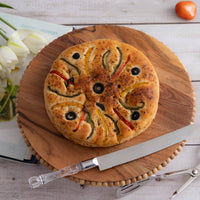 Acacia Wood Beaded Footed Cake Plate