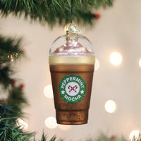 Peppermint Mocha Glass Ornament